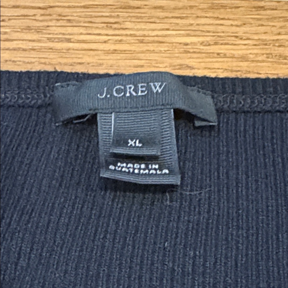 J. Crew | Basic Black Ribbed Tank Top Size XL - Picture 2 of 4